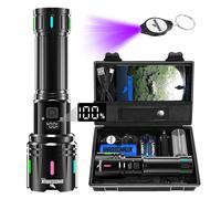 Torcia LED Potente Professionale, 30000 Lumens Torcia LED Ricaricabile USB