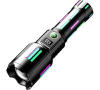 TORCIA LED POTENTE PROFESSIONALE 50000 LUMEN RICARICABILE USB TYPE-C TATTICA