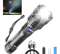 Torcia LED Professionale 500.000 Lumen Super Luminosa - Torcia Ricaricabile Con