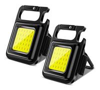 Torcia LED Ricaricabile 2 Pezzi Mini LED Lampada Led Ricaricabile portatile Lampada da Lavoro Torcia Multifunzione Lampada di Emergenza Portatile per Riparazione Garage/Campeggio Illuminazione