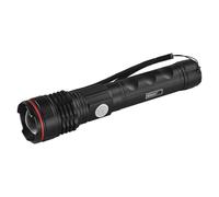 EMOS P3116 Torcia LED ricaricabile in metallo per esterni, focalizzabile, flusso luminoso 600 lumen, 230 m, 8 ore di utilizzo, impermeabile IP44, cavo di ricarica, pratica scatola