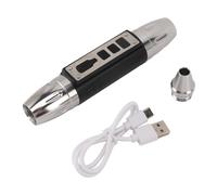Torcia LED Ricaricabile per Valutazione Gioielli e Giada, 4 Luci UV 365nm e 395nm, Luce Bianca e Gialla, in Lega di Alluminio, Portatile per Identificare Punti e Macchie