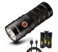 Torcia LED ricaricabile Sofirn SP36 Pro, 8000 lumen, LED SST40 3 batterie 18650 potente torcia portatile con interfaccia utente Anduril e ricarica con cavo USB per attività di illuminazione, camminata