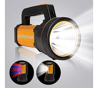 Torcia LED ricaricabile super luminosa con riflettore portatile ad alta luminosità alimentata da esterni CREE Searchlight tattico grande batteria 10000 mah torcia elettrica a lunga durata porta USB