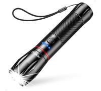 Torcia LED Ricaricabile Super Luminoso Zoomabile Torcia Potente 5 Modalità di