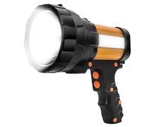 Torcia LED Ricaricabile,Torcia Alta Potenza 15000 Lumen 10000mAH Torcia Lanterna IPX4 Impermeabile Faro di Ricerca 6 Modalità Lampada di Emergenza per Campeggio Camminata Ciclismo Pesca Caccia