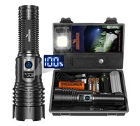 Torcia LED Ricaricabile USB; 30000 Lumens Torcia LED Potente Professionale; XHM7