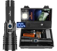 Shadowhawk Torcia LED Ricaricabile USB, 120000 Lumens Torcia LED Potente Profess
