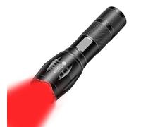Torcia LED rossa ad alto lumen - Zoombar, impermeabile con combinazione di luce bianca e rossa per piloti, aviazione, astronomia