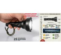 TORCIA LED ultra potente RICARICABILE REX 3000 gettata luce 1000 metri