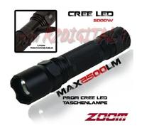 TORCIA MILITARE POLICE NERA MOLTO POTENTE LED RICARICABILE ZOOM MILITARE 400 MT