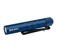 OLIGHT I3T 2 EOS Mini Torcia LED 200 Lumen 62m Range, Piccola Torcia Portachiavi con Interruttore di Shiusura, Luce Portatile Impermeabile IPX8, per il Campeggio all'aperto (Blu scuro)