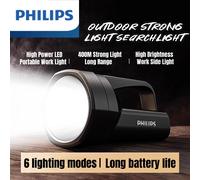 Torcia Philips COB ricaricabile a lunga durata, faro portatile di grande capacità, illuminazione di emergenza esterna