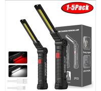 Torcia pieghevole a LED COB Lanterna da lavoro magnetica portatile Lanterna USB ricaricabile per riparazione di emergenza Lampada da campeggio con gancio
