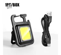 Torcia Portachiavi MINI COB Super Luminosa Lampada Di Ricarica Luci Da Campeggio