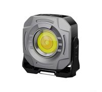 Torcia portachiavi ricaricabile con proiettore da 2400 lm e luminosità regolabile da 1000 lm, con diverse modalità di illuminazione per uso esterno e professionale (grigio)