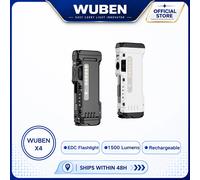 Torcia portatile WUBEN X4 1500 Lm IP68 con luce laterale RGB e interruttore tattico posteriore per campeggio, ispezione e emergenze