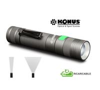 Torcia Professionale Ricaricabile Batteria Inclusa Custodia Inclusa 800lm KONUS