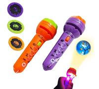 Torcia Proiettore Halloween Gadget Con Lente Rotante E Molteplici Disegni