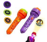 Torcia Proiettore Halloween Gadget Divertente Tascabile Con Lente Rotante