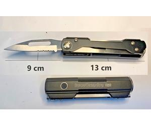 TORCIA RICARICABILE A LED POTENTE CON COLTELLO CACCIA E PESCA E POWER BANK EL063