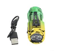 Torcia ricaricabile a tre occhi per MINI, layout LED triangolare, 500 lumen, supporto magnetico sulla coda, ingresso di tipo C, tenuta resistente alle intemperie (E)
