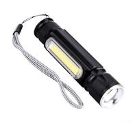 Torcia ricaricabile con base magnetica e zoom regolabile e doppio fascio per illuminazione di riparazione da officina e mobile