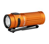 OLIGHT Baton4 Torcia EDC Standard per Tasca, Compatta e Potente 1300 Lumen Pulsanti Laterali Durevoli e Luci di Indicazione Torcia LED Adatta per Uso Domestico o Viaggi all'Aperto (Arancione)