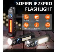 Torcia SOFIRN IF23 PRO 5000lm XHP70B Led ricaricabile USB C Torcia EDC super luminosa con magnete RGB per emergenza esterna