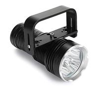 Torcia Subacquea, 8000 lumens Professional Subacquee Hight Evidenzia Photography Light 4 XXHP70.2 LED. Torcia da sub Torcia video impermeabile 200 m per Immersioni(Yellow light,B)