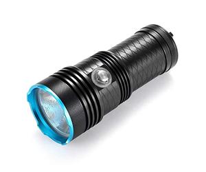 Torcia Subacquea, Luce di immersione XHP70.2 LED. Impermeabile 4x18650 subacqueo 100m subacqueo tattico video tattico da esterno torcia per Immersioni(White light,C)