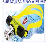 Torcia Subacquea per Immersioni e Pesca - 25MT Fascia Testa batterie AAA