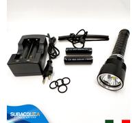 TORCIA SUBACQUEA RICARICABILE A 3 LED CREE PER SUB DIVING SCUBA LAMPADA LUMEN