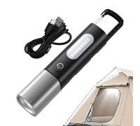Torcia tascabile luminosa, torcia LED con ricarica di tipo C, con gancio, 4 modalità di oscuramento, torcia LED per campeggio, notte, passeggiate, escursioni, viaggi, lettura