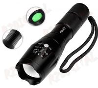 TORCIA TATTICA MILITARE 80000W ALTA POTENZA LED RICARICABILE ZOOM POLICE 500 MT