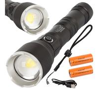 Torcia tattica militare Bailong con LED Cree XHP160 e zoom
