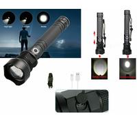 TORCIA TATTICA/MILITARE LED CREE T6 RICARICABILE ZOOM DOPPIA BATTERIA A89-P70