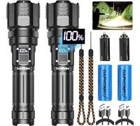 TORCIA TATTICA/MILITARE X FUCILE LED T6 RICARICABILE ZOOM BL Confezione Da 2