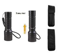 Torcia Tattica Ricaricabile con Fodero Mil-Tec - Operator MT1R Rechargeable Flas