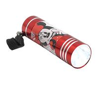 Torcia Tattica Rossa Minnie Topo, Torcia LED in Alluminio, Luce Notturna Riutilizzabile per Bambini Campeggio Trekking e Regali di Compleanno di Emergenza 3+ Anni - 8,7 cm