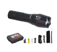 TORCIA VELAMP STEE A LED 10W RICARICABILE ZOOM ALLUMINIO + ACCESSORI
