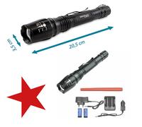 TORCIA ZOOM 100000 LUMEN TATTICA MILITARE LED T6 RICARICABILE impermeabile SOS
