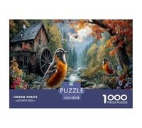 Tordo Puzzle Impossible 1000 Pezzi Mulino ad acqua e ruscello Decorazione Per La Casa. Giochi Rilassamento E Intelligence Per Adulti E Ragazzi Da 14 Anni 52x38cm/1000pcs