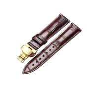 Torehueju 18-22mm Cinturino per orologio in pelle di alligatore americano traspirante e delicato sulla pelle, 19mm