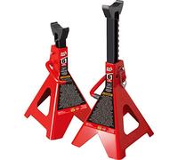 Torin Big Red, T46002A Cavalletto in Acciaio: Doppio bloccaggio, capacità 6 tonnellate (5443 kg), Rosso, 1 Paio