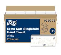 Tork 100278 Asciugamani Piegati a V 23X23 cm, 3000 Pezzi | 2 Veli, Extra Morbidi, Bianco