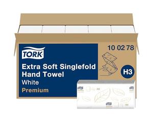Tork 100278 Asciugamani Piegati a V 23X23 cm, 3000 Pezzi | 2 Veli, Extra Morbidi, Bianco