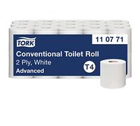 Tork 110771 Rotoli Carta Igienica Advanced, compatibile con sistema T4, 2 veli, 1 confezione x 30 rotoli (30 x 48 m), 400 strappi x rotolo, bianco