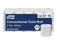 Tork 120776 Rotoli Carta Igienica Universal, 2 veli, extra lunghi, compatibile con sitema T4, 30 Rotoli x 400 strappi, bianca