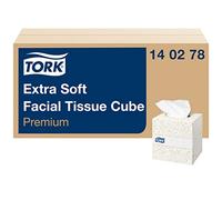 Tork 140278 Veline per il viso Premium Extra Soft cubo, 2 veli, 30 confezioni x 100 panni (3000 pz), 20,9 cm x 20 cm, resistente, bianco